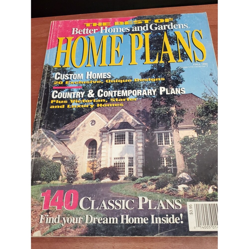 The Best of Better Homes and Gardens Home Plans Fall 1993